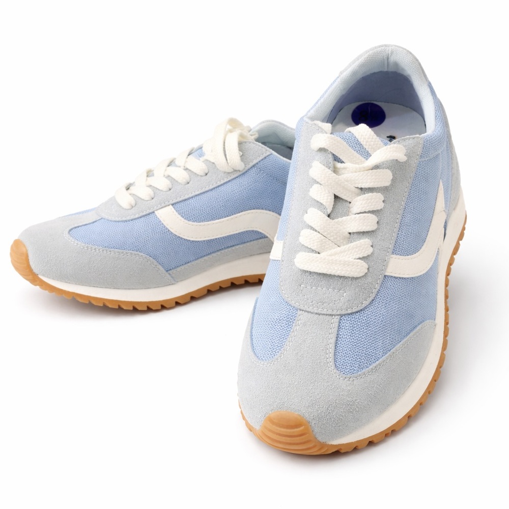 Soft Blue Retro Runner Sneakers – Worn Once | Like New Condition